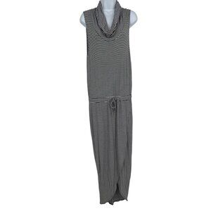 Dolan Left Coast Collection Striped Sleeveless Maxi Dress With Cowl Neck Sz M